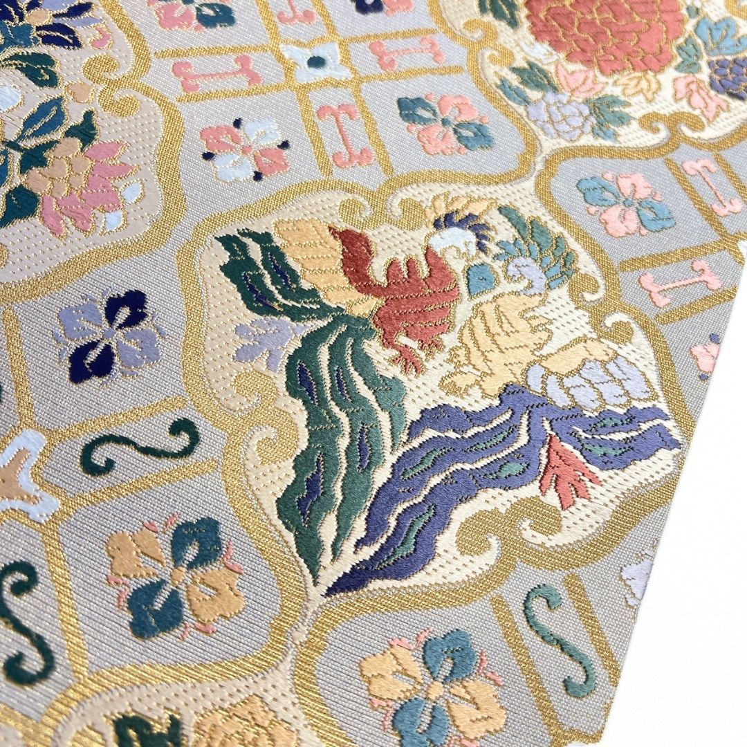 未着用 袋帯 瑞花錦 花菱 花紋 鳳凰紋 金糸 着物 115 p ms - メルカリ