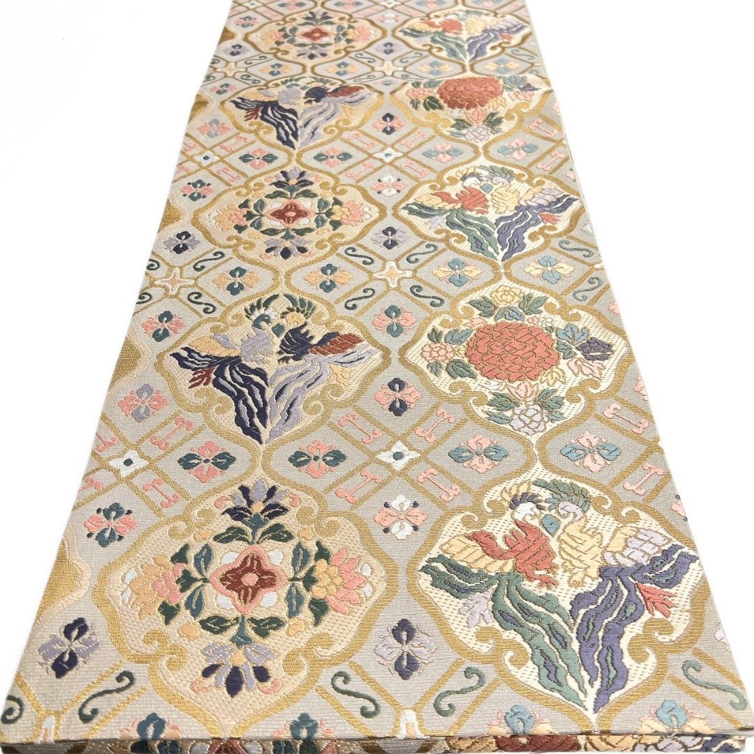 未着用 袋帯 瑞花錦 花菱 花紋 鳳凰紋 金糸 着物 115 p ms - メルカリ