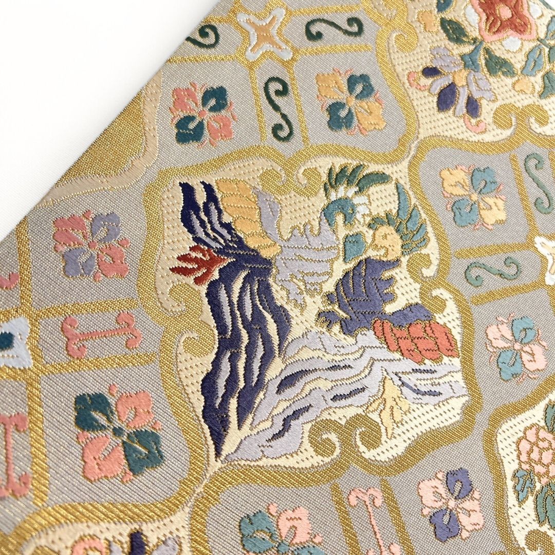 未着用 袋帯 瑞花錦 花菱 花紋 鳳凰紋 金糸 着物 115 p ms - メルカリ