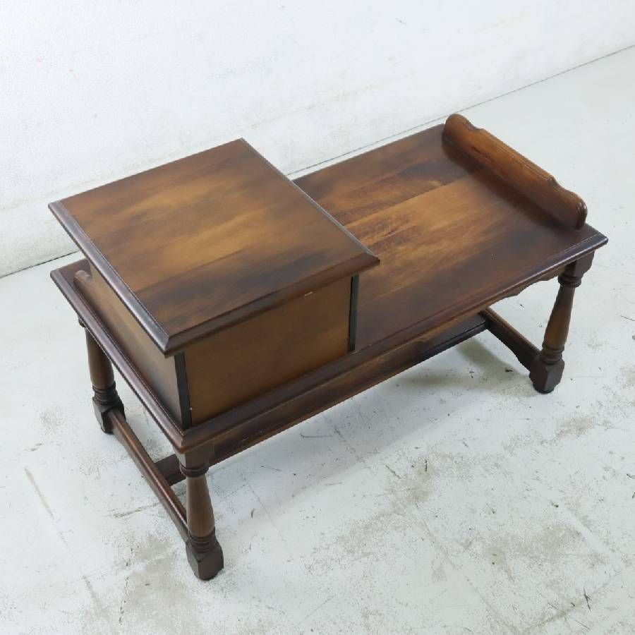 カリモク　テレフォンベンチ　サイドテーブル　電話台 カリモク家具 karimoku コロニアル テレフォンベンチ 電話台 サイド