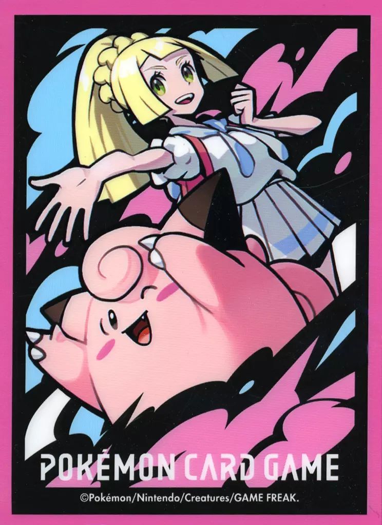 [Used] Supply Pokemon Card Game Deck Shield (Sleeve) Lillie & Pippi [Pink] Pokemon Center Limited