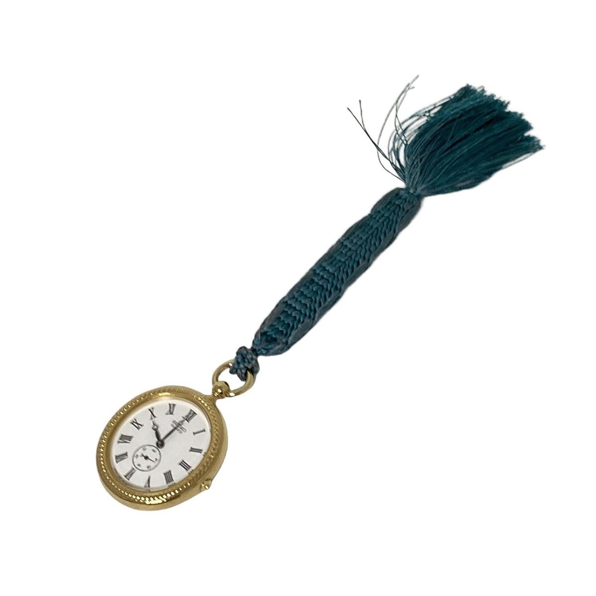 SEIKO セイコー 小物 - 1428-5050 ゴールド×白×グリーン 懐中時計 クォーツ 動作 出来ず