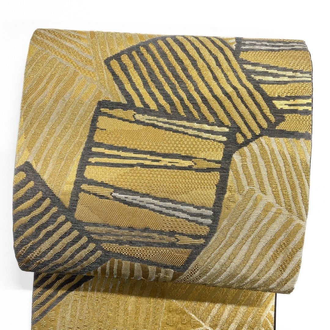 未着用 袋帯 西陣織 辻梅機業 金華山織 輪奈ビロード 色紙 着物 115 p ms