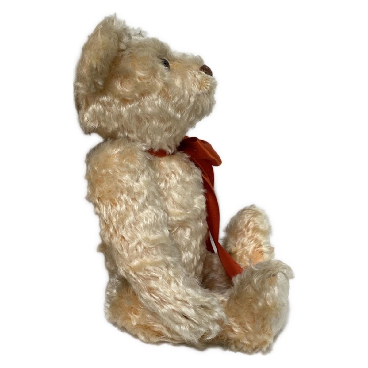 Steiff シュタイフ ぬいぐるみ ライトオレンジ リボン テディベア