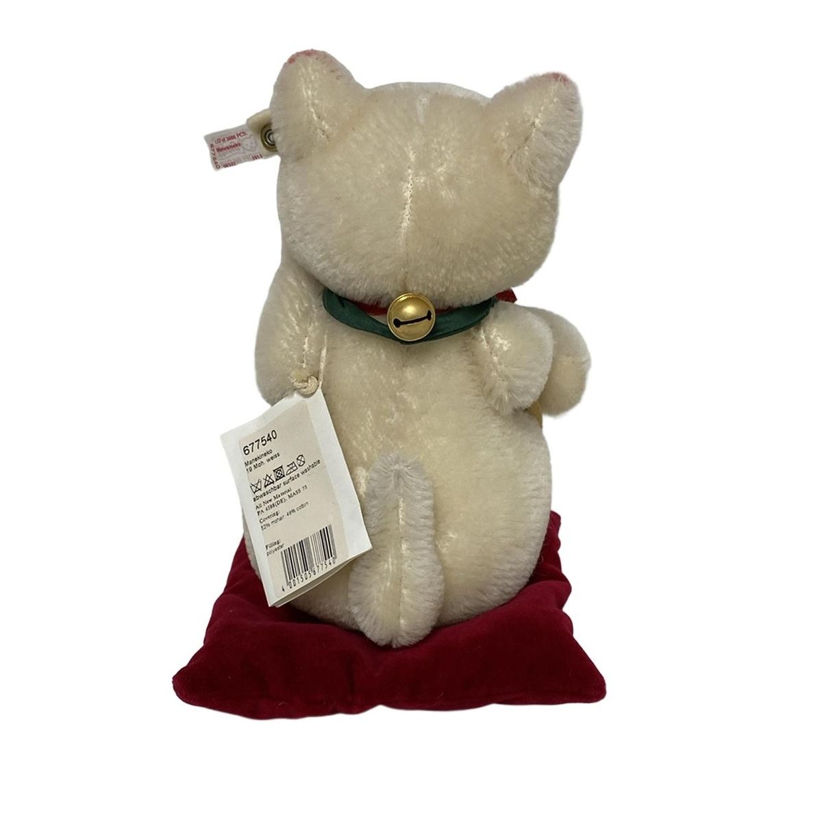 シュタイフ　招き猫　2022　Steiff　限定　繁盛　開運　運気　ぬいぐるみ Steiff(シュタイフ) ぬいぐるみ美品 - アイボリー×ベージュ×マルチ