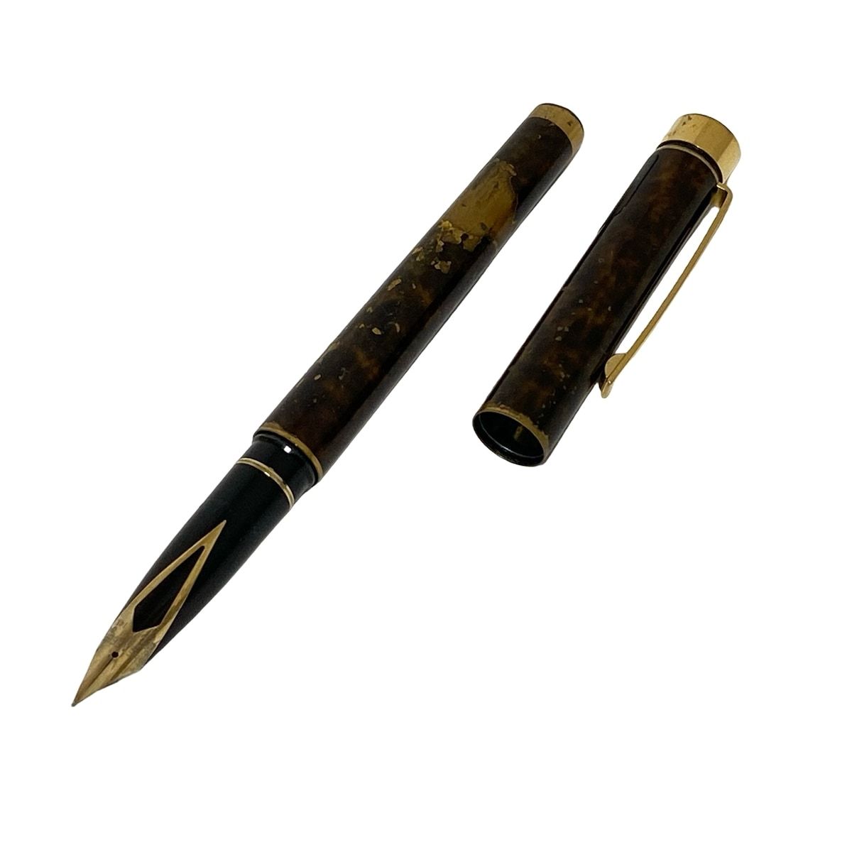 SHEAFFER(シェーファー) 万年筆美品 - ダークブラウン×ゴールド インク