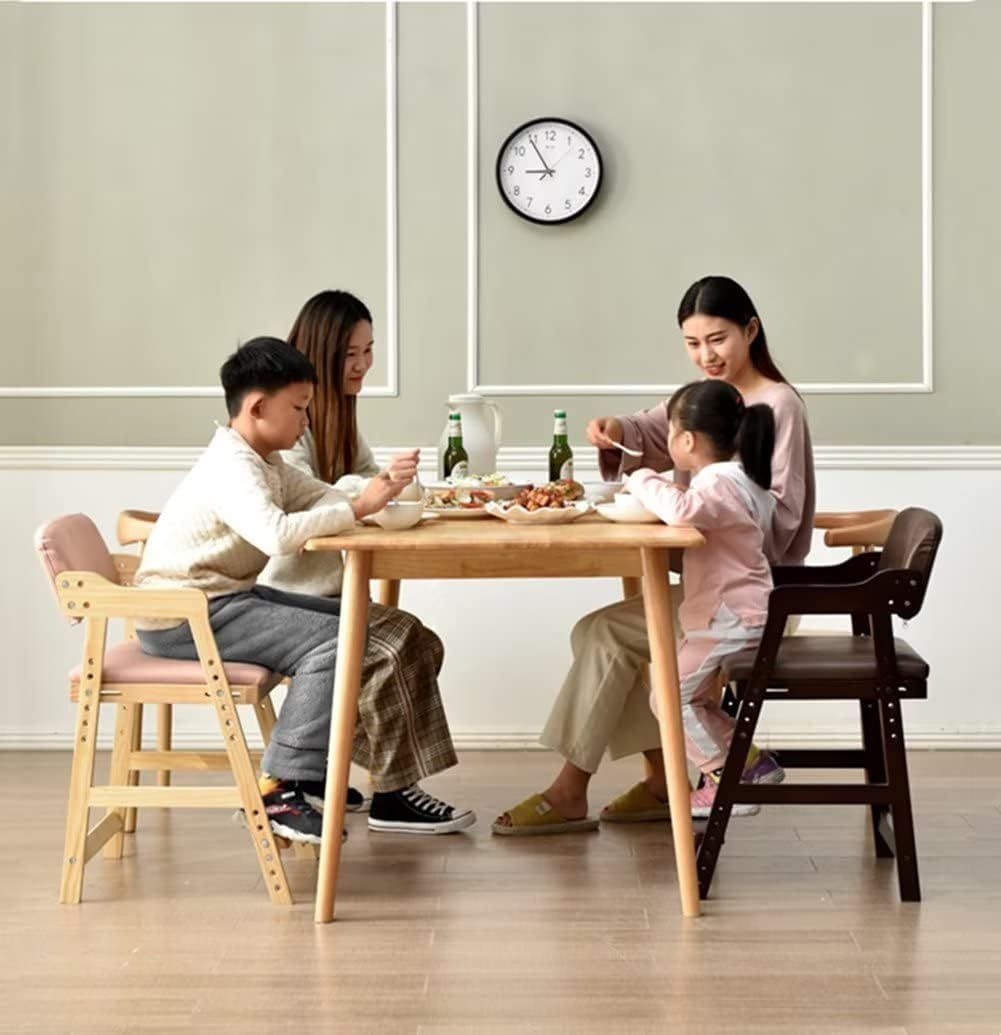 キッズチェア 学習椅子 デスクチェア 木製 子供用 座面6段階 足置き5段階 成長に合わせて高さ調整 背もたれ クッション付き グリーン