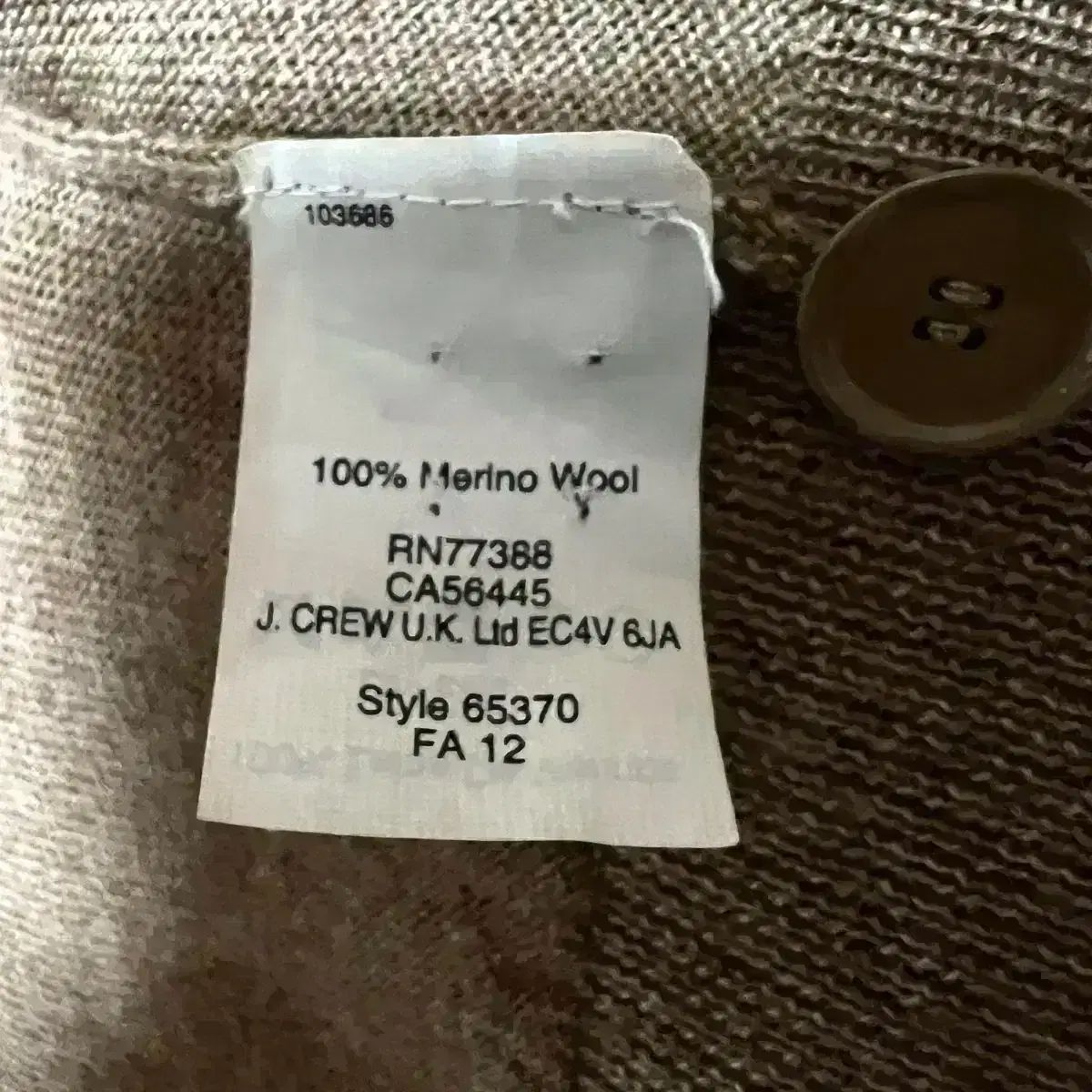 M 95 ジェイクルー メリノウール ニット カーディガン