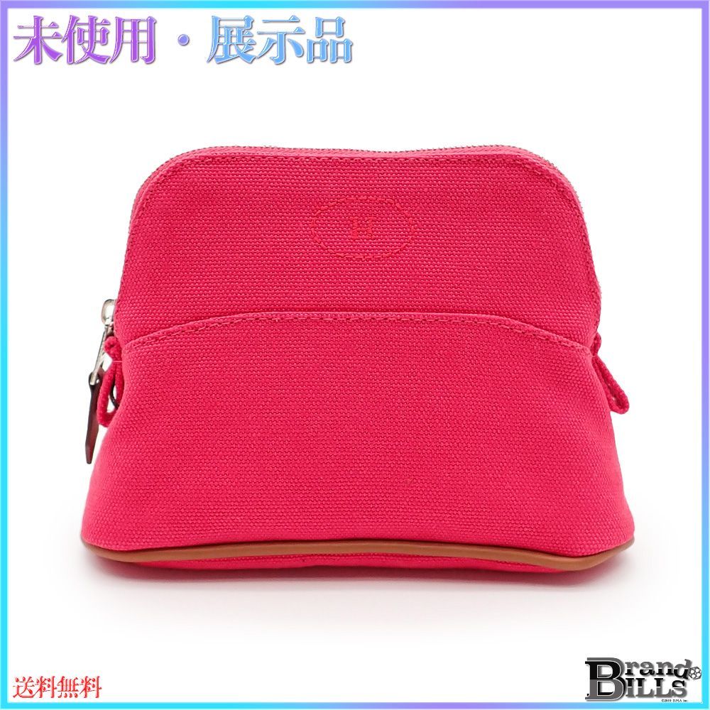 HERMES / ボリードポーチMM/服飾雑貨/コットン/NVY/レディース エルメス ボリードポーチ ミニミニ 小物入れ コットンキャンバス