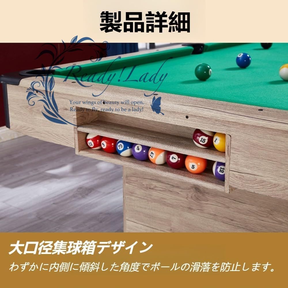 ビリヤードテーブル 卓球台 アメ台 3 in 1 美式黒八 プロ用 ピンポン 商用 家庭用 2.44 m×1.32 m×0.81 m