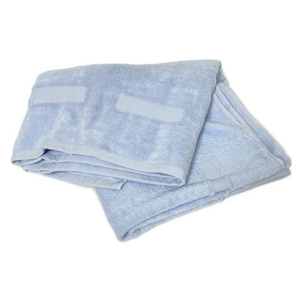 HERMES エルメス 小物 ブルー バスタオル ベビーライン コットン