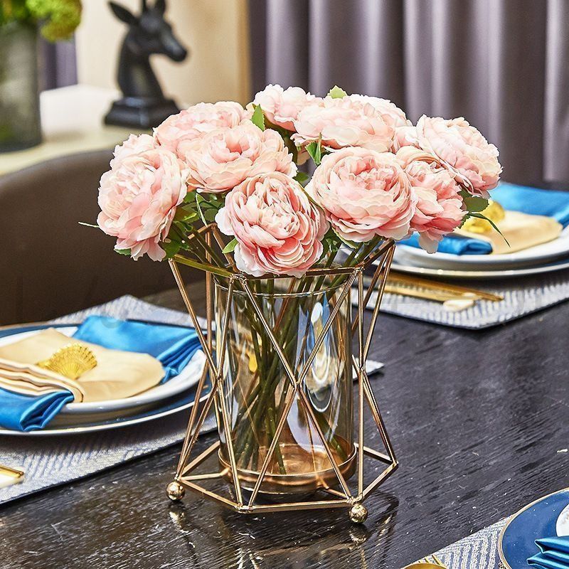 花瓶　ゴールド　インテリア 花瓶 ゴールド インテリア ガラス花瓶 ゴールド シルバー 装飾