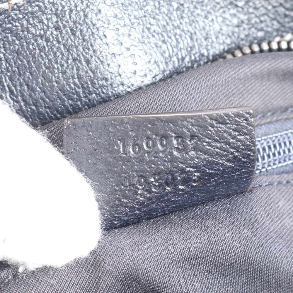 極美品 グッチ GGキャンバス 169937 レザー ショルダーバッグ 斜め掛け