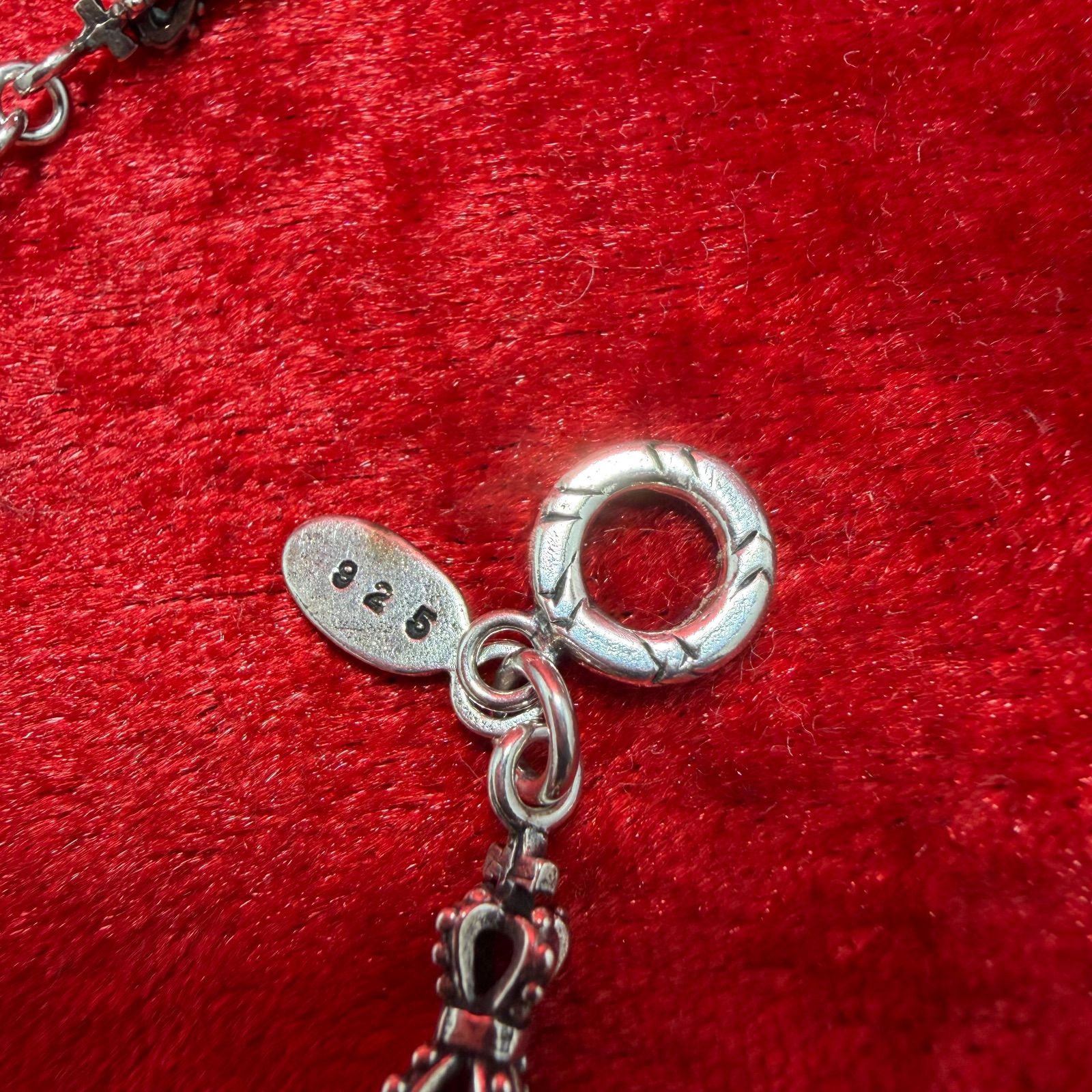 美品 ダブルクラウン ネックレス 44.5cmx16.5g ジャスティンデイビス