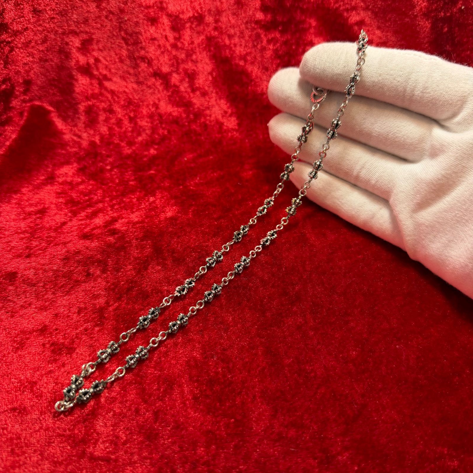 美品 ダブルクラウン ネックレス 145cmx16.5g ジャスティンデイビス