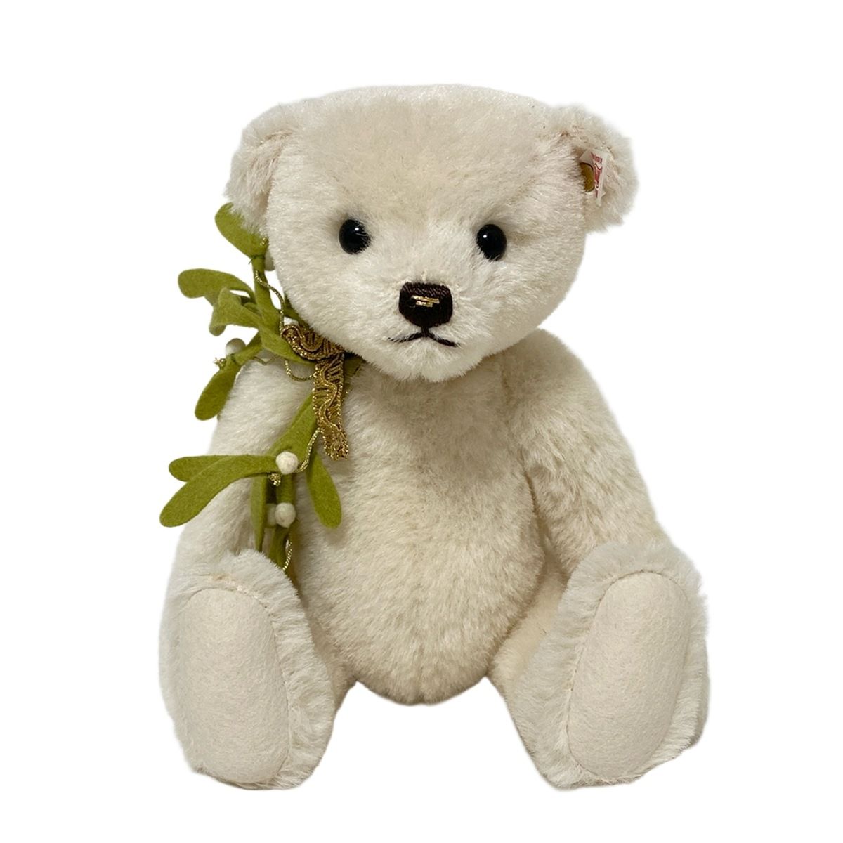 Steiff シュタイフ ぬいぐるみ - アイボリー×グリーン×ゴールド テディベア