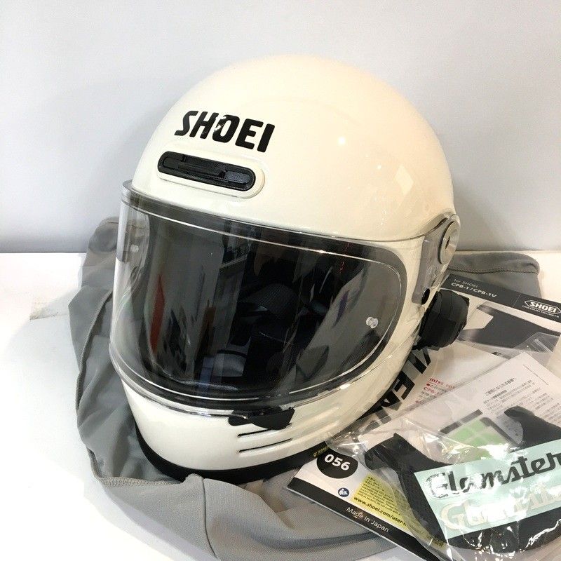 SHOEI ショウエイ Glamster フルフェイスヘルメット 除菌消臭済 Sサイズ オフホワイト オートバイ ツーリング ライディング バイカー バイク用品 TA 3854
