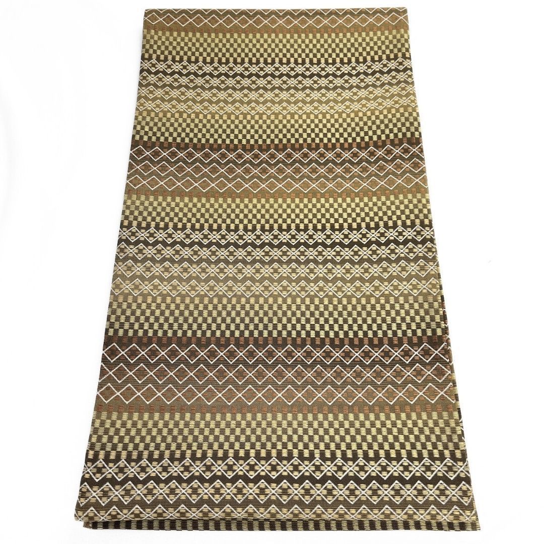 袋帯 横縞 菱模様 市松模様 着物 114b p ms - メルカリ 袋帯 横縞 菱模様 市松模様 着物 114b p ms - メルカリ