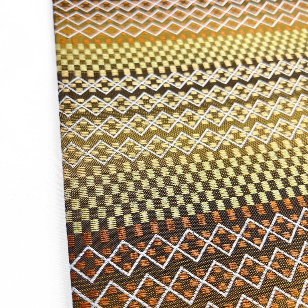  袋帯 横縞 菱模様 市松模様 着物 114 b p ms 袋帯 帯