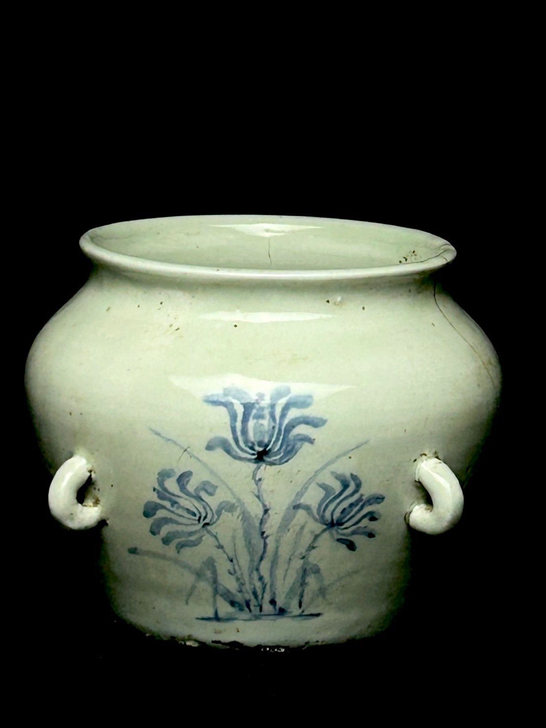 幽玄】李朝白磁 染付壺 朝鮮美術 骨董品 壺 - メルカリ