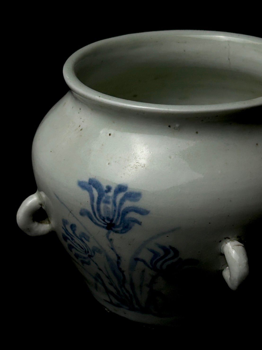 幽玄】李朝白磁 染付壺 朝鮮美術 骨董品 壺 - メルカリ