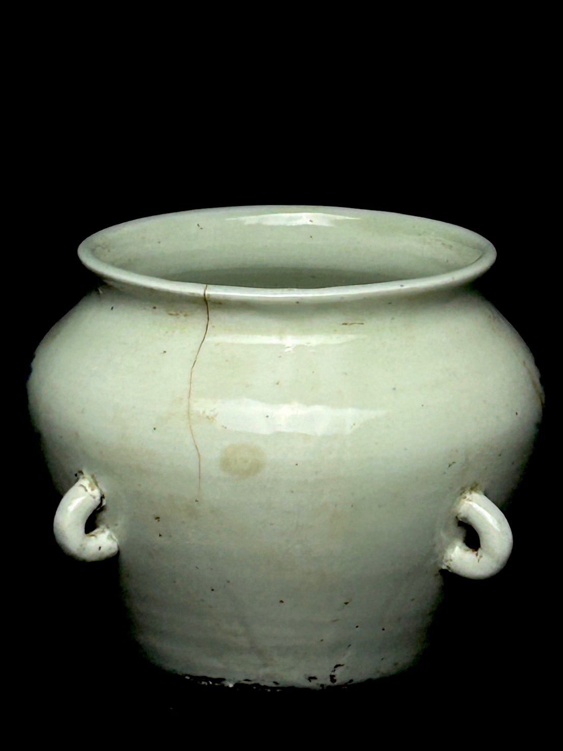 幽玄】李朝白磁 染付壺 朝鮮美術 骨董品 壺 - メルカリ