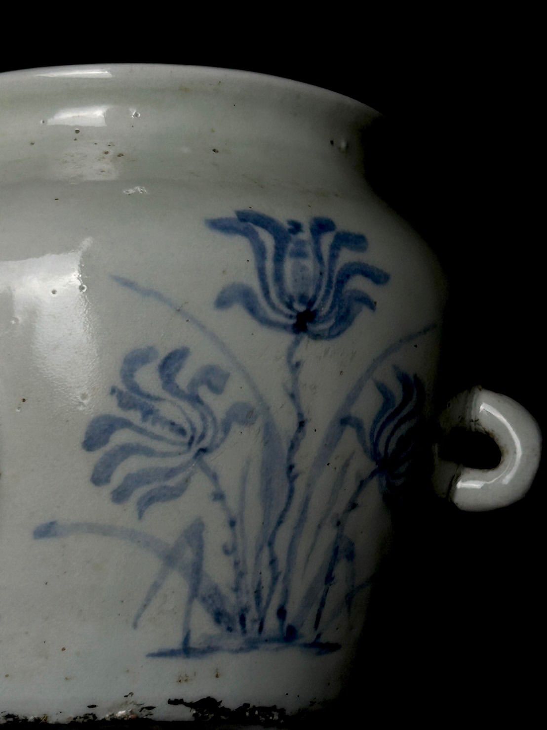 幽玄】李朝白磁 染付壺 朝鮮美術 骨董品 壺 - メルカリ