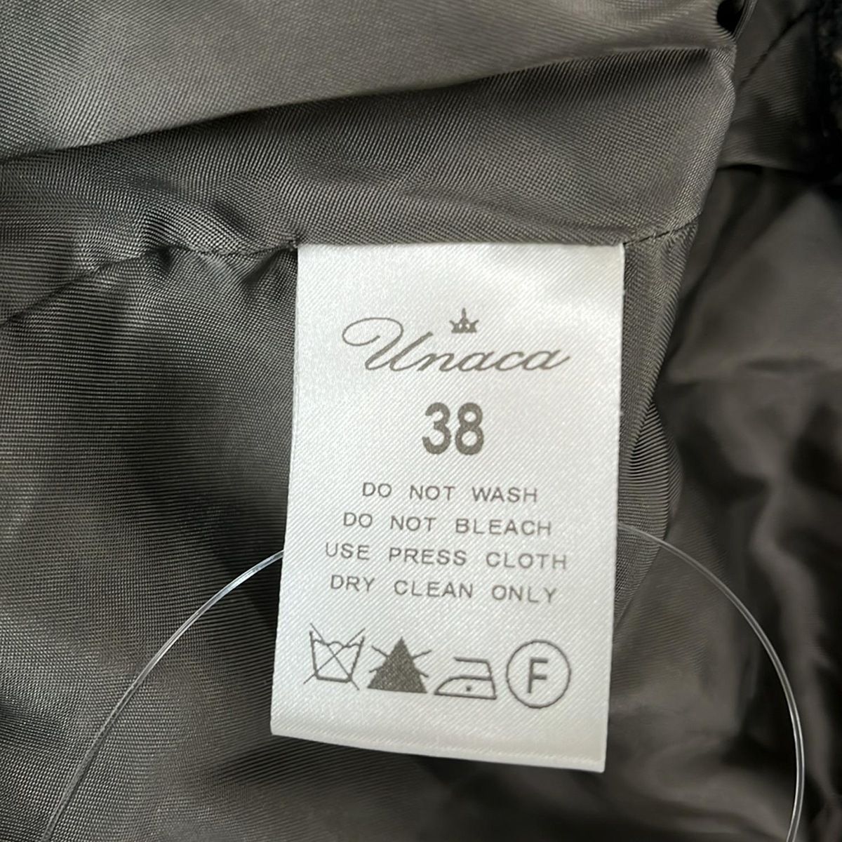 Unaca(アナカ) コート サイズ38 M レディース - 黒×ブラウン 七分袖