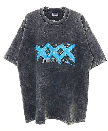 テンダーロイン TENDERLOIN ACID WASH XXX TEE NAVY XL アシッド