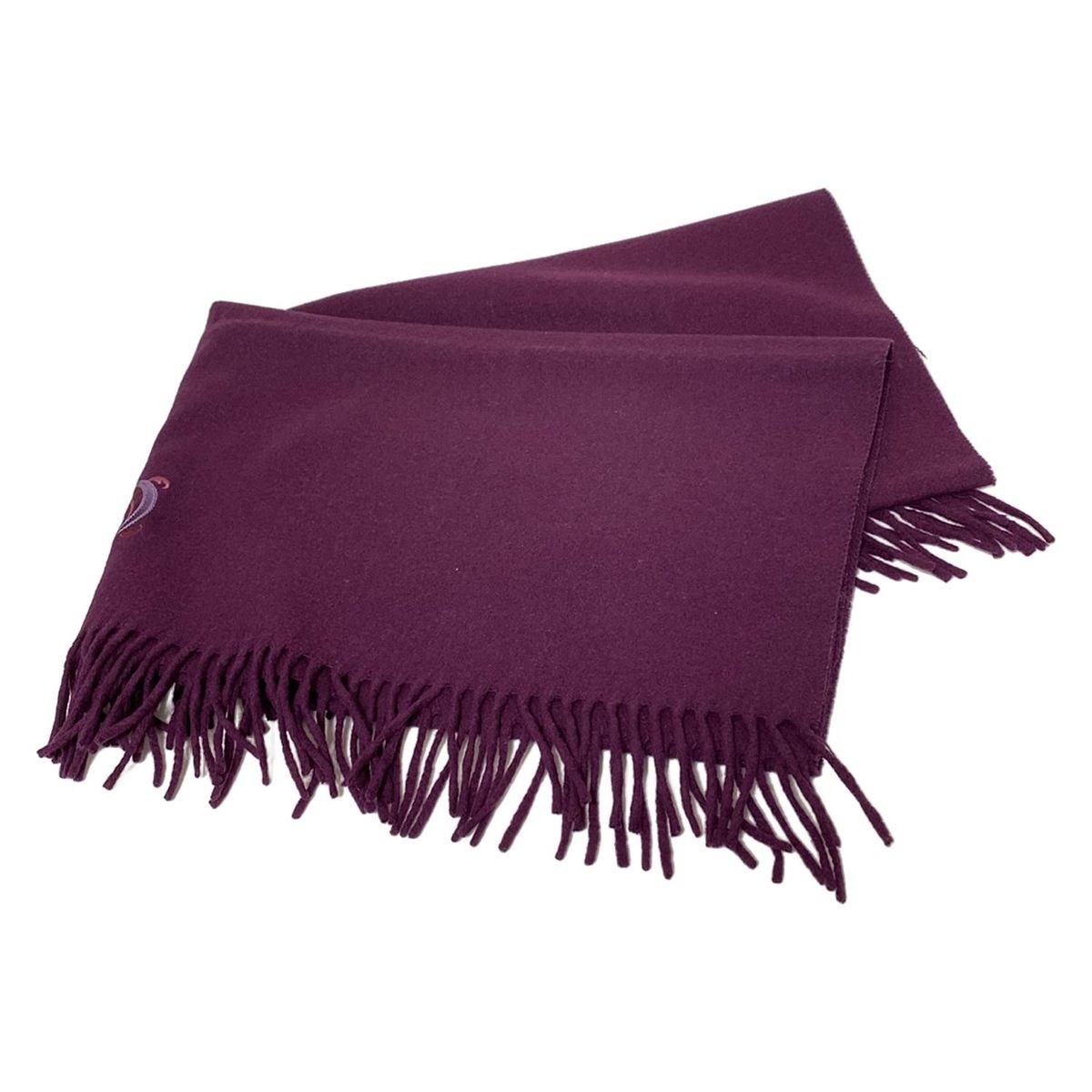 DIOR ChristianDior ディオール クリスチャンディオール ブランケット ボルドー ブラウン マルチ ウール