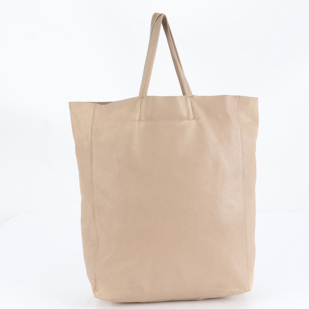 美品 セリーヌ ホリゾンタル カバ レザー トート バッグ 肩掛け