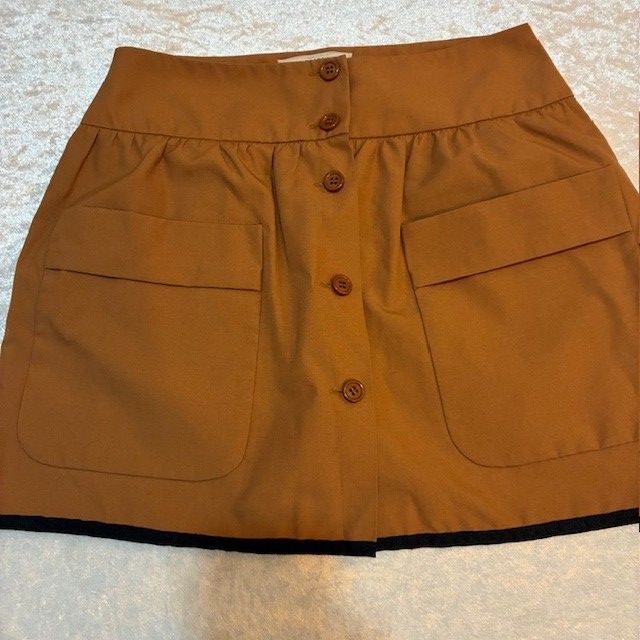 プラダ PRADA ブラウン ボタン＆ポケット ショート丈スカート サイズ