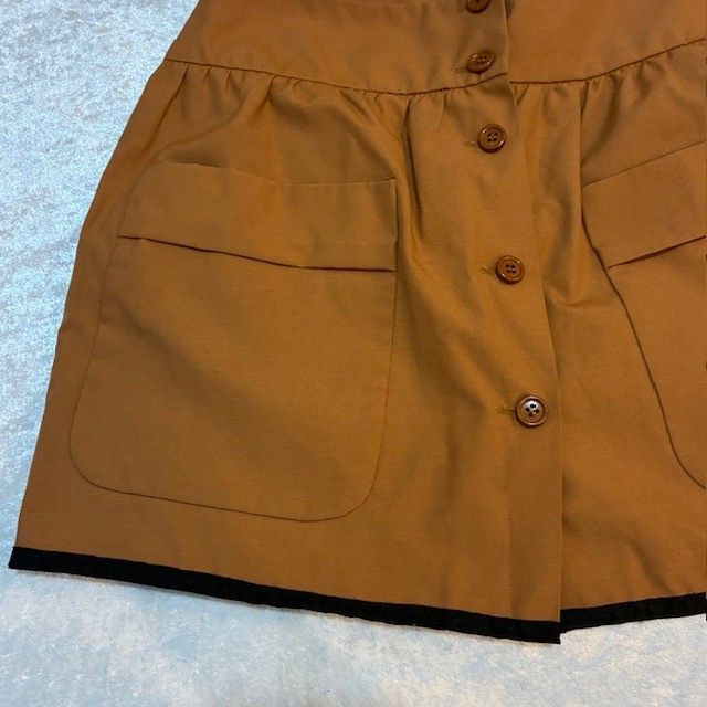 プラダ PRADA ブラウン ボタン＆ポケット ショート丈スカート サイズ