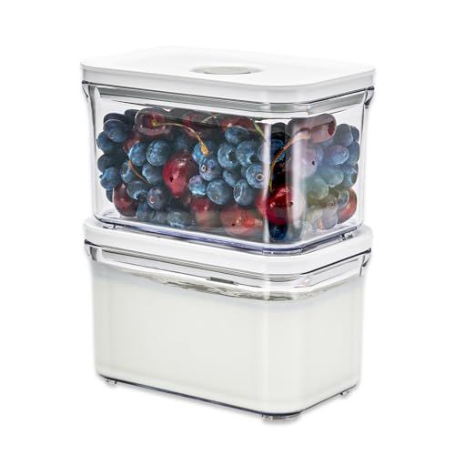 VAKUEN 真空保存容器 ショート セット バルブで便利開閉 BPAフリー 漏れ防止 非真空保存の容器よりも最大5倍長く食品を新鮮に保存 OT