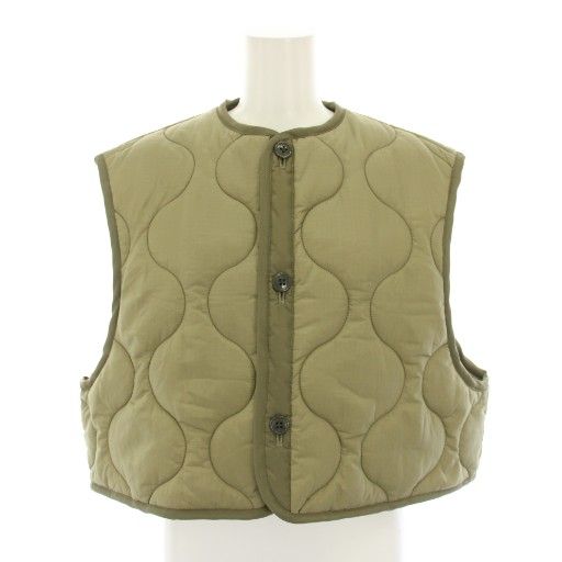 ハイク HYKE 24AW キルテッドクロップドベスト QUILTED CROPPED VEST