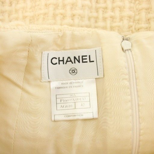 シャネル CHANEL 00A ニットスカート ミニ 台形 ツイード ココマーク