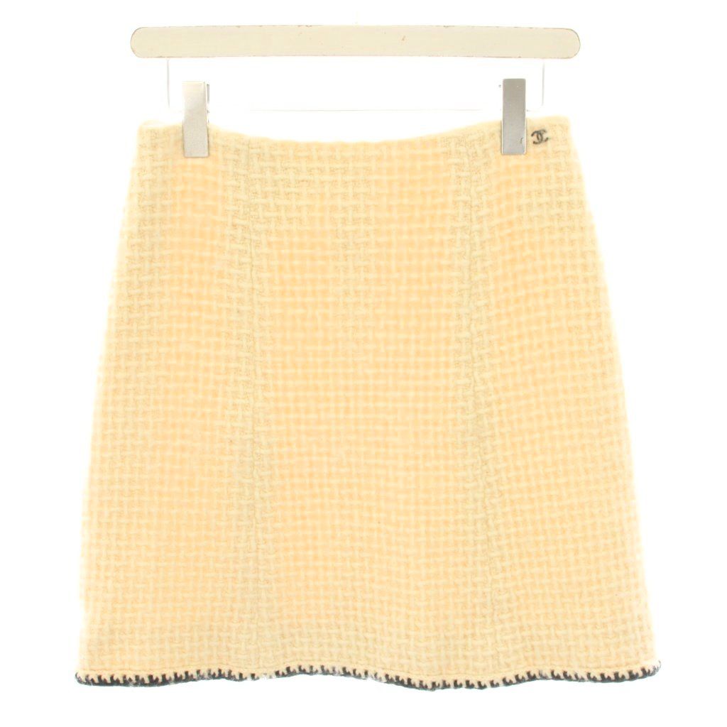 シャネル CHANEL 00A ニットスカート ミニ 台形 ツイード ココマーク