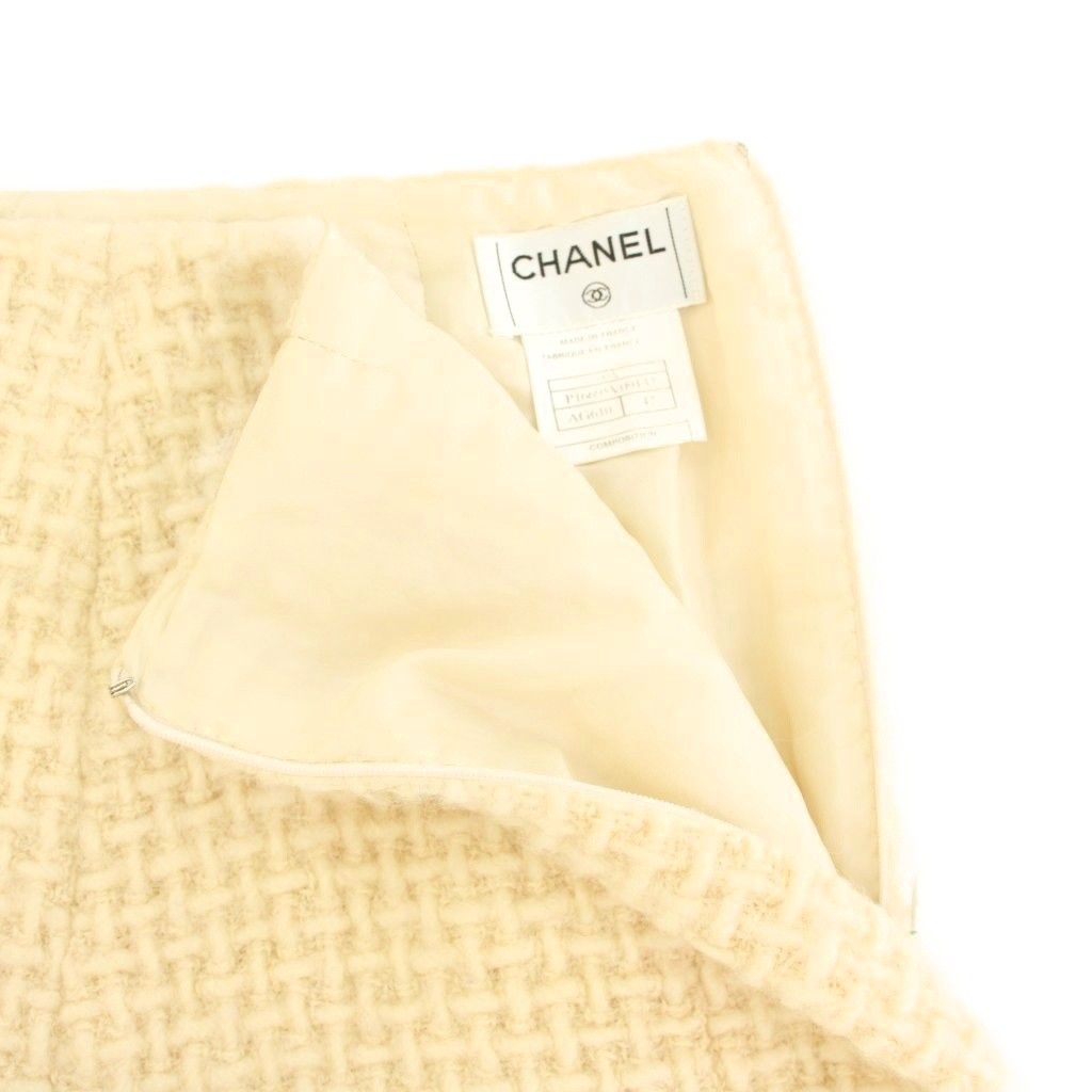 シャネル CHANEL 00A ニットスカート ミニ 台形 ツイード ココマーク