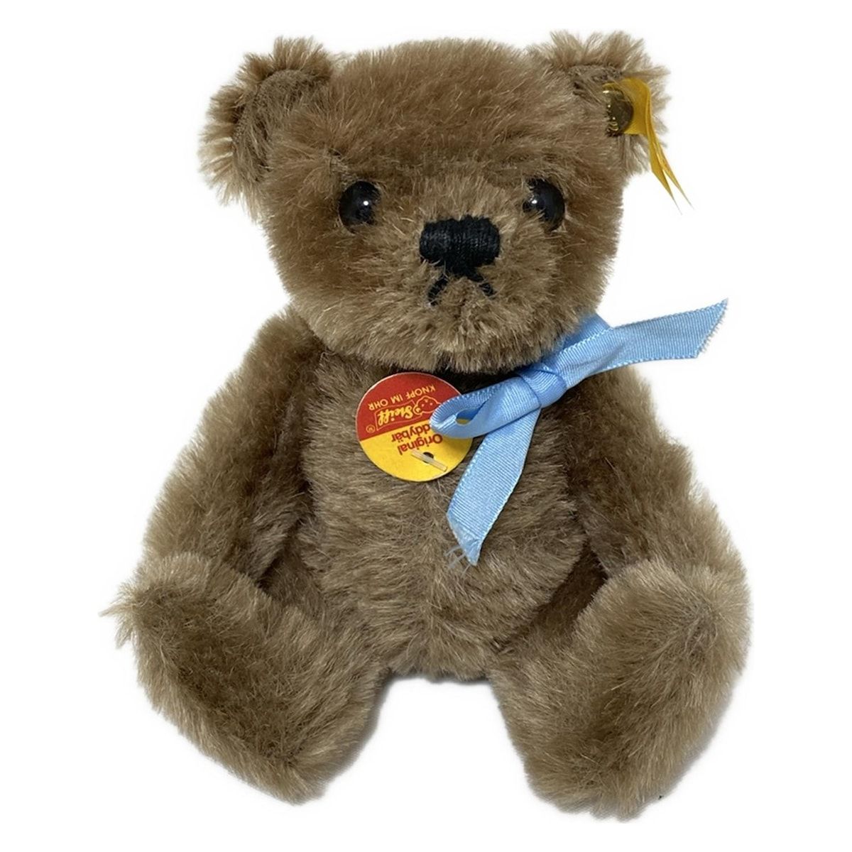 Steiff シュタイフ ぬいぐるみ - ベージュ×ブルー リボン