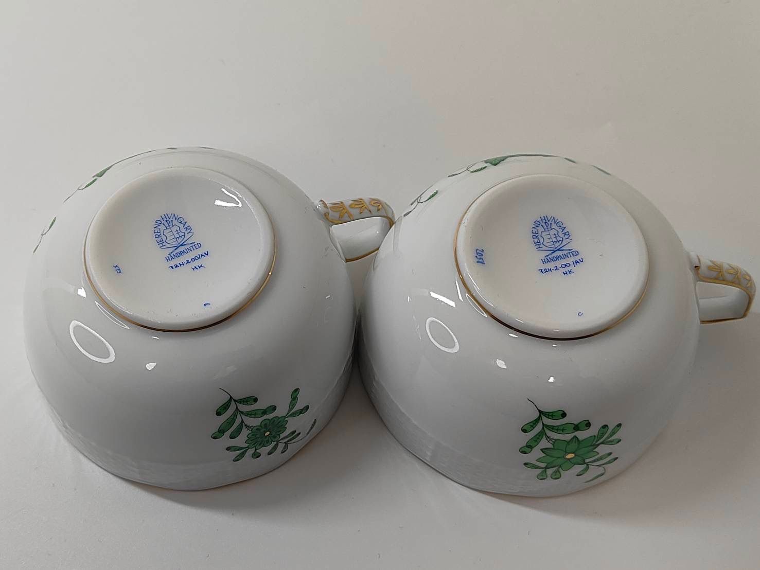 HEREND/ヘレンド】 アポニーグリーン カップ＆ソーサー 2客 - メルカリ