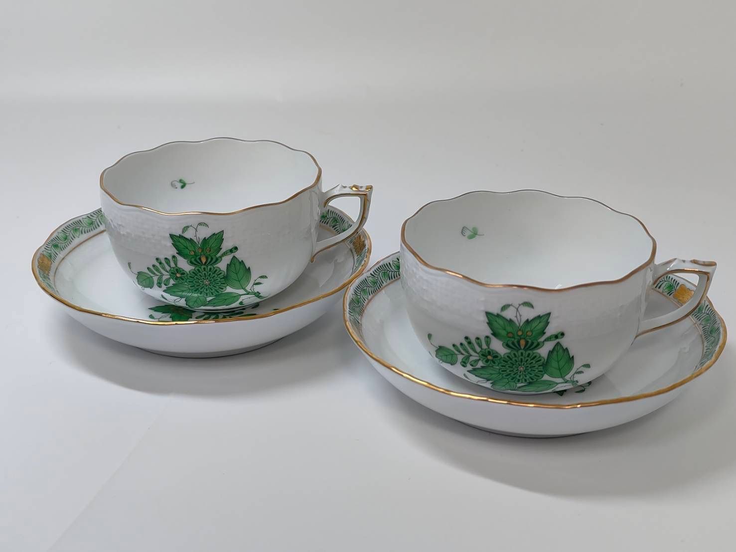 HEREND/ヘレンド】 アポニーグリーン カップ＆ソーサー 2客 - メルカリ