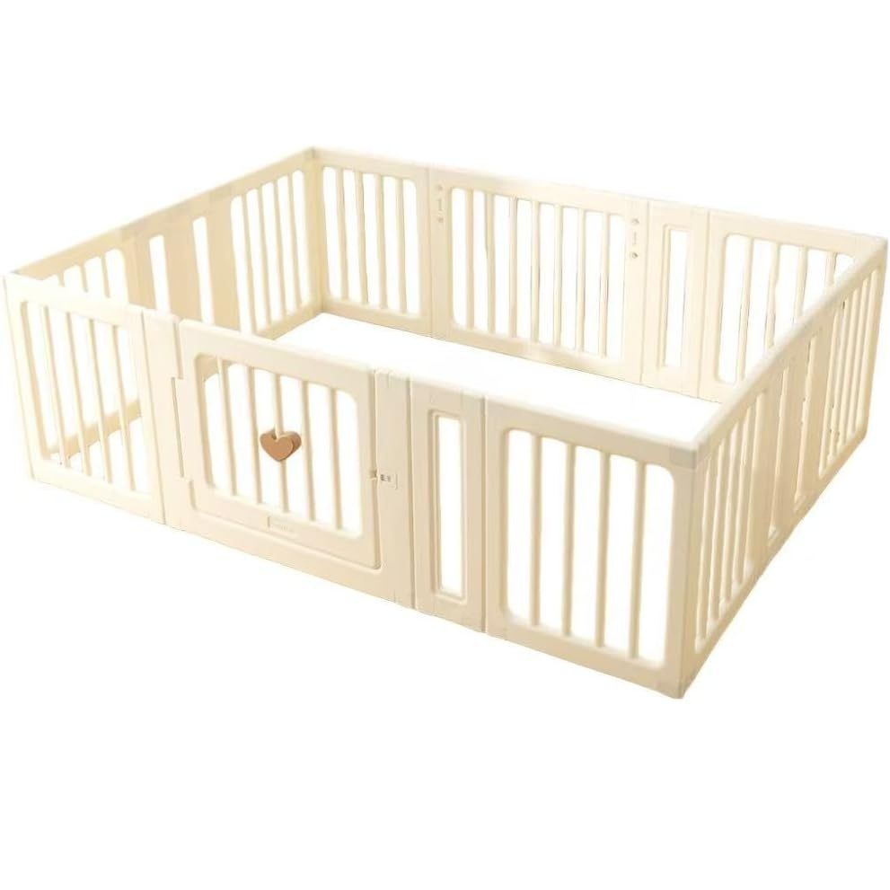 AORTD ベビーサークル 置くだけ ベビーゲート ベビーフェンス ペット用 ドアロック付き 安全設計 滑り止め 簡単設置 出産祝い 140 200 cm