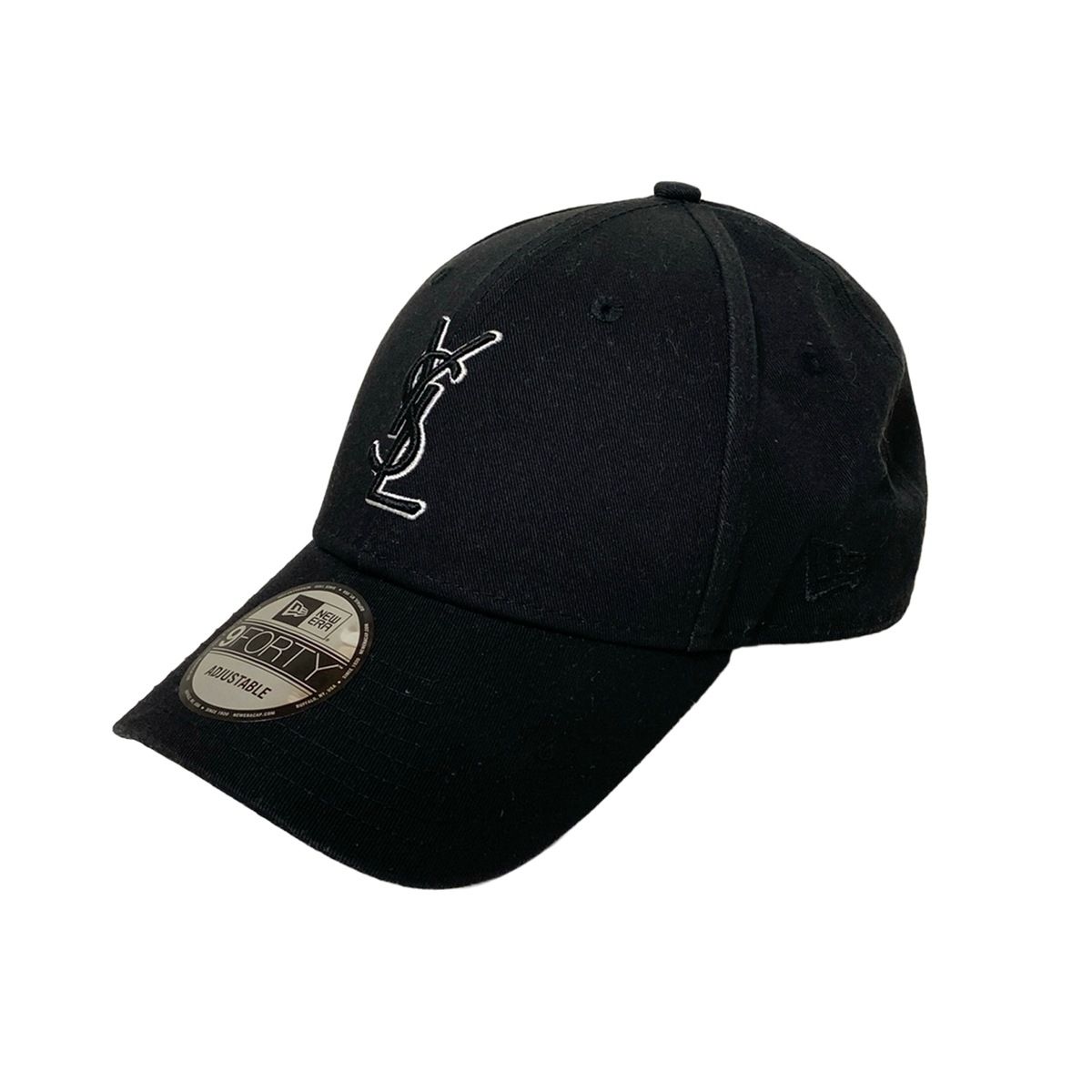SAINT LAURENT PARIS サンローランパリ キャップ 56 62 cm ニューエラ YSL モノグラム 687687 黒 ERAコラボ コットン