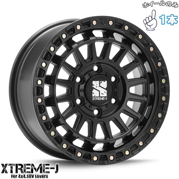 ランクル250/300 LX GX18インチ アルミホイール 6穴139.7 | MLJ エクストリームJ XJ08 サテンブラック 8J 1本のみ