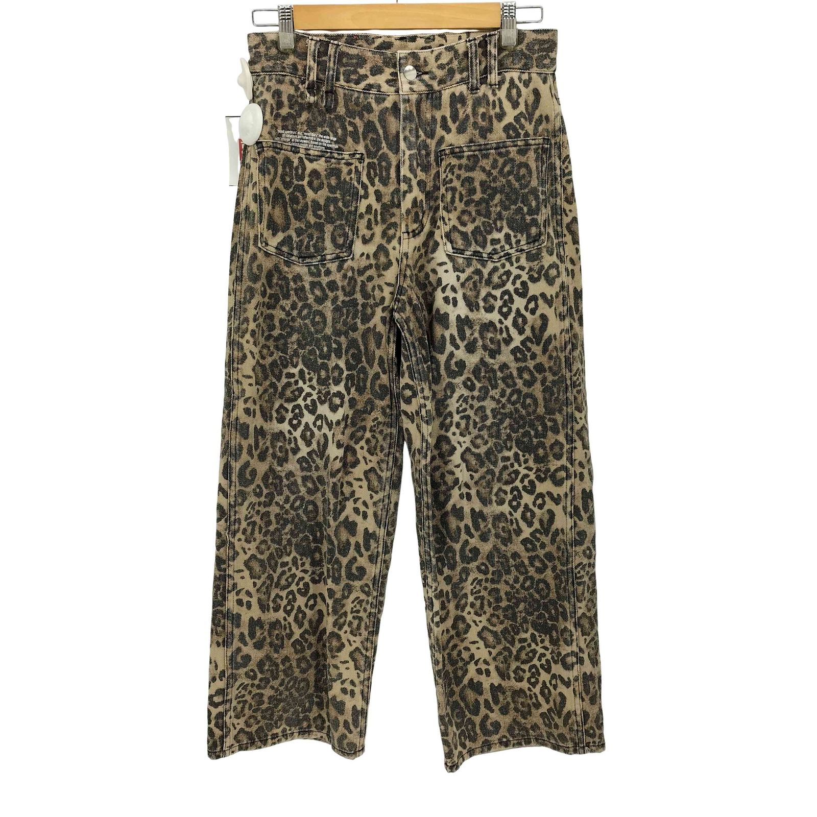 USED古着(ユーズドフルギ) {{BEEDEN}} LEOPARD PRINT WIDE STRAIGHT PANTS  レオパードプリント ワイド ストレート パンツ レディース  S【中古】【ブランド古着バズストア】 ユーズドフルギ USED古着 {{BEEDEN}} LEOPARD PRINT WIDE STRAIGHT