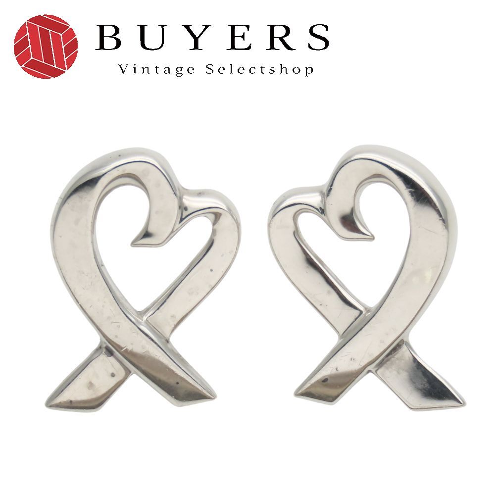 中古】 ティファニー ピアス ラビングハート シルバー925 約2.4g