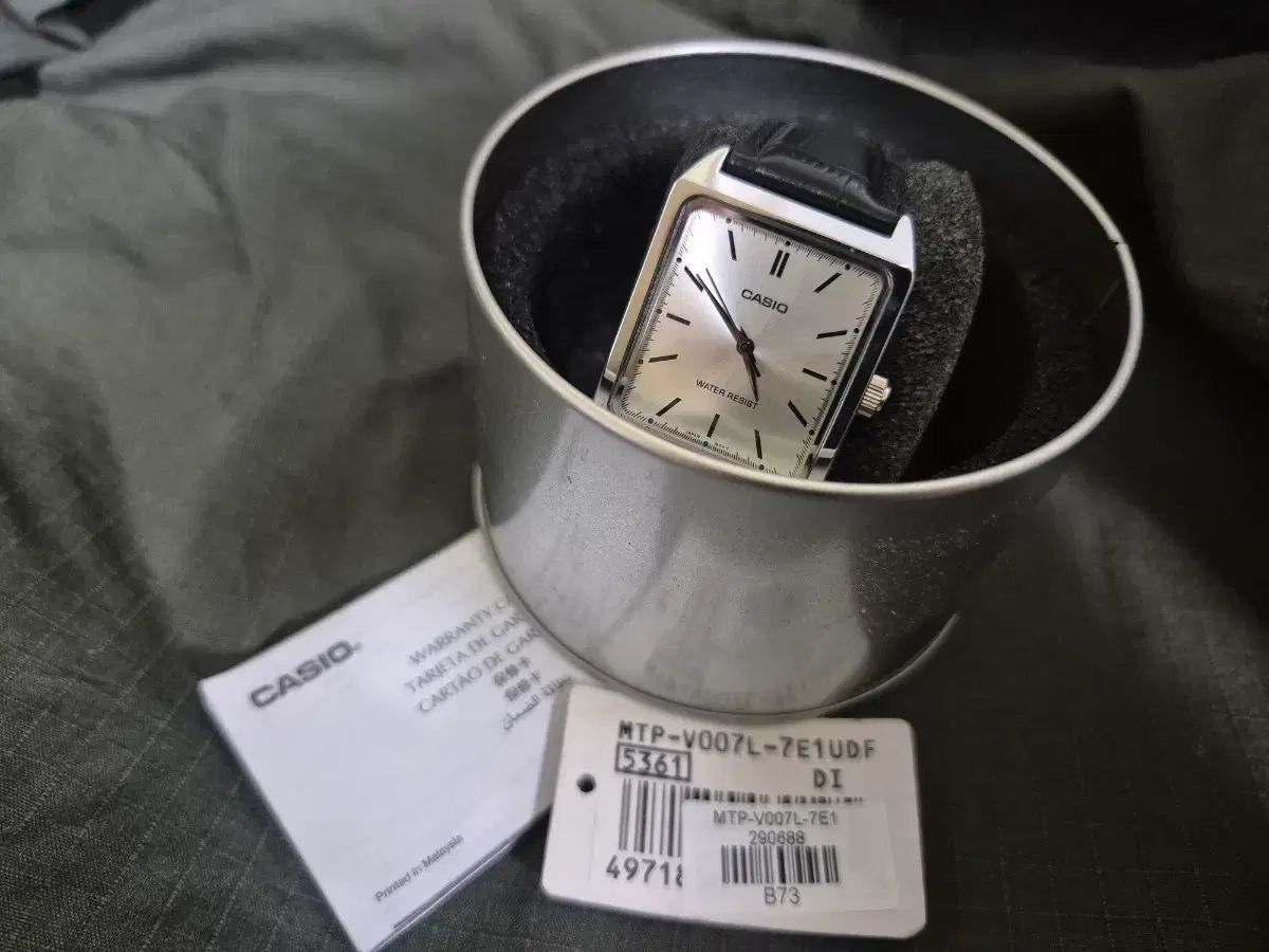  カシオ MTP V 007 フールケース レザーベルト 時計