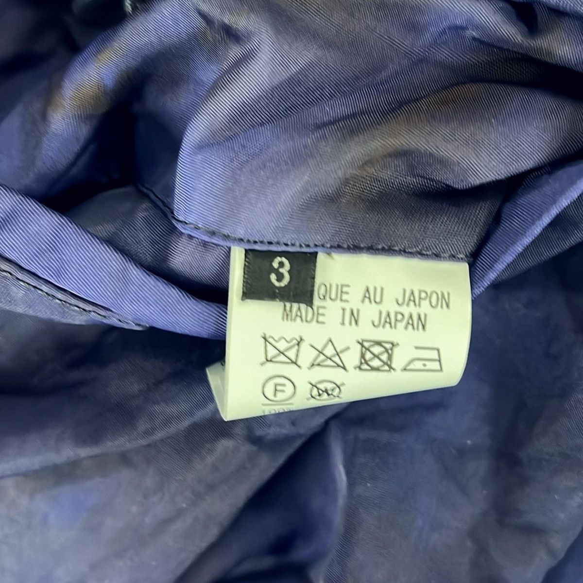  Ground Y グラウンド ワイ パンツ サイズ3 L レディース ネイビー ダークブラウン フルレングス シワ加工 ウエストゴム その他 パンツ