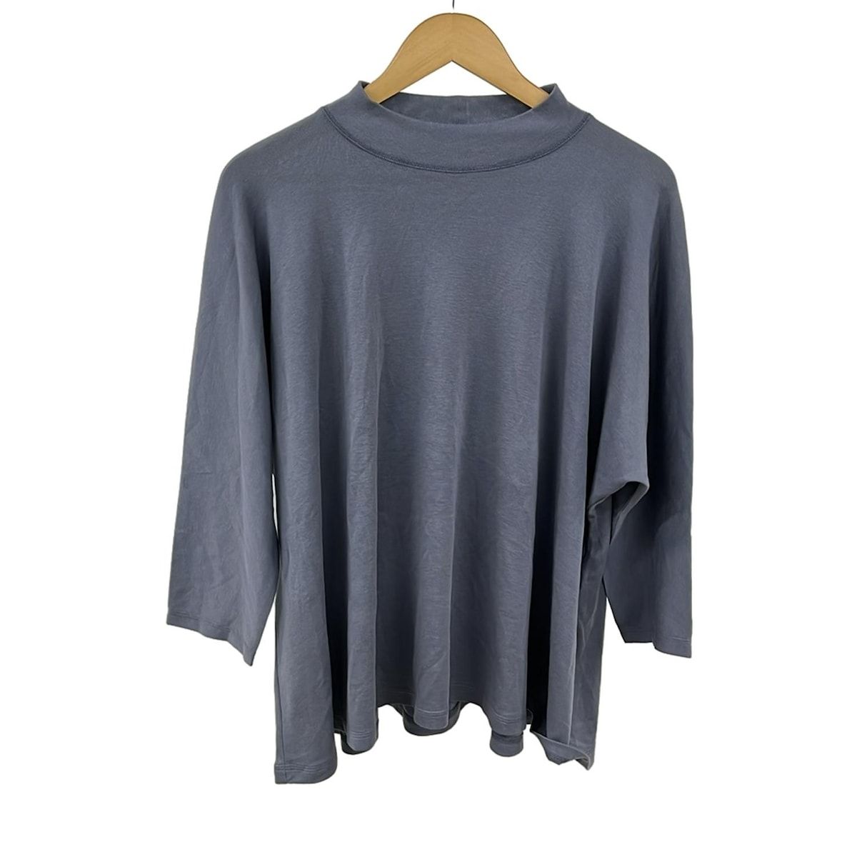 JURGEN LEHL ヨーガンレール チュニック サイズM レディース - ブルーグレー ハイネック 長袖