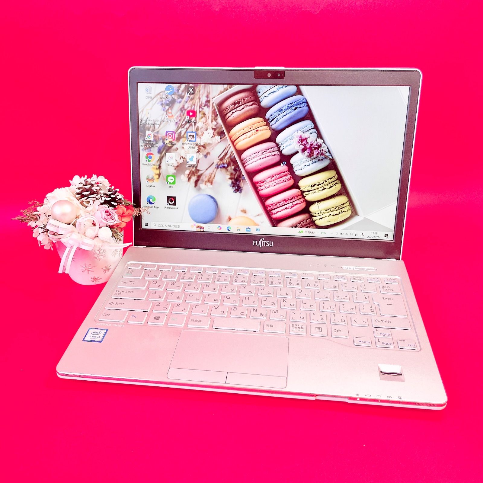 売り切れ続出❣️小型軽量✨️薄型ノートパソコン✨️カメラ付き白！大容量500GB事務 大人気❣️小型軽量✨️薄型ノートパソコン 可愛いホワイト 白